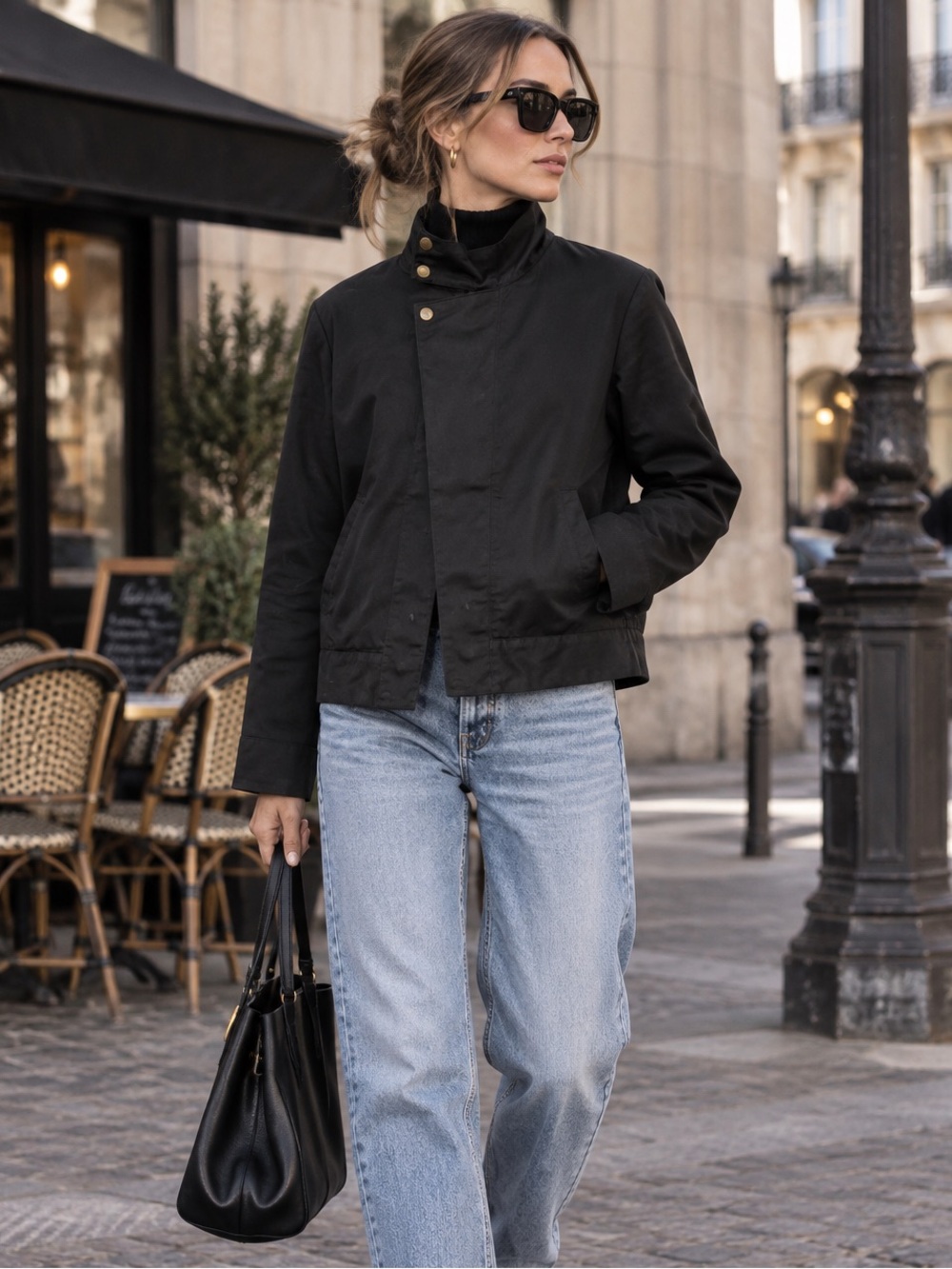 VOLCOM 2000'S TECHNICAL ASYMMETRICAL CLOSURE CANVAS JACKET